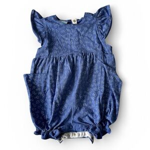 Vintage Carter’s Baby Girl Sleeveless Onesie Romper Floral 💜💙🌸